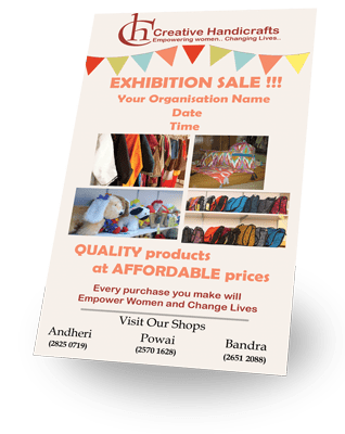 Sample Creative Handicrafts Pop-up shop flier