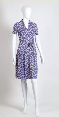 Lucia long blue cotton dress