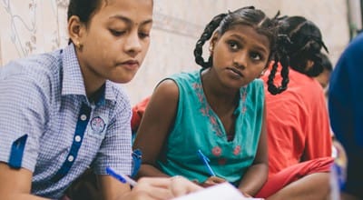 Girl studying at Creative Handicrafts CDC